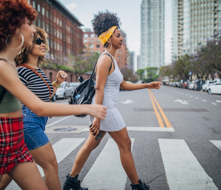 Multi-ethnic group of women, walking on the city street, having fun together.
1194472380
Multi-ethnic group of women, walking on the city street in Buenos Aires, having fun together.